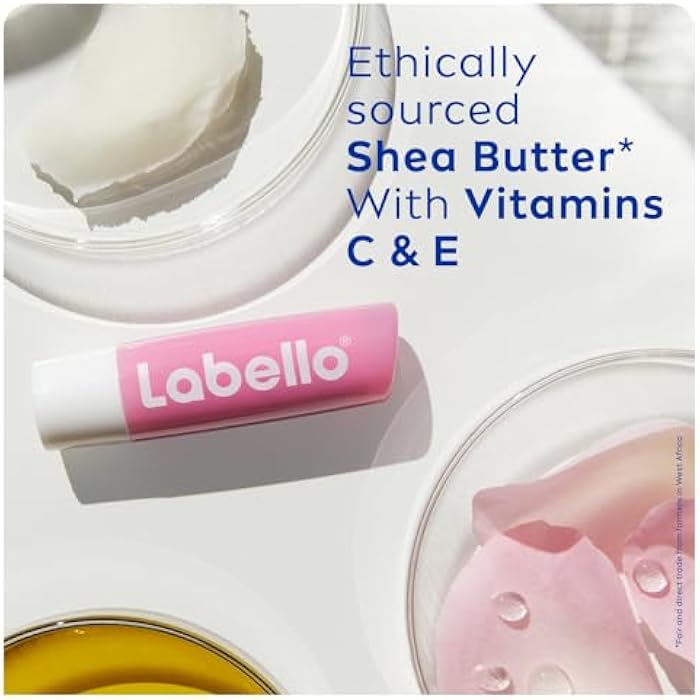 Labello lip balm, moisturising lip care, soft rose, 4.8g - Image 4